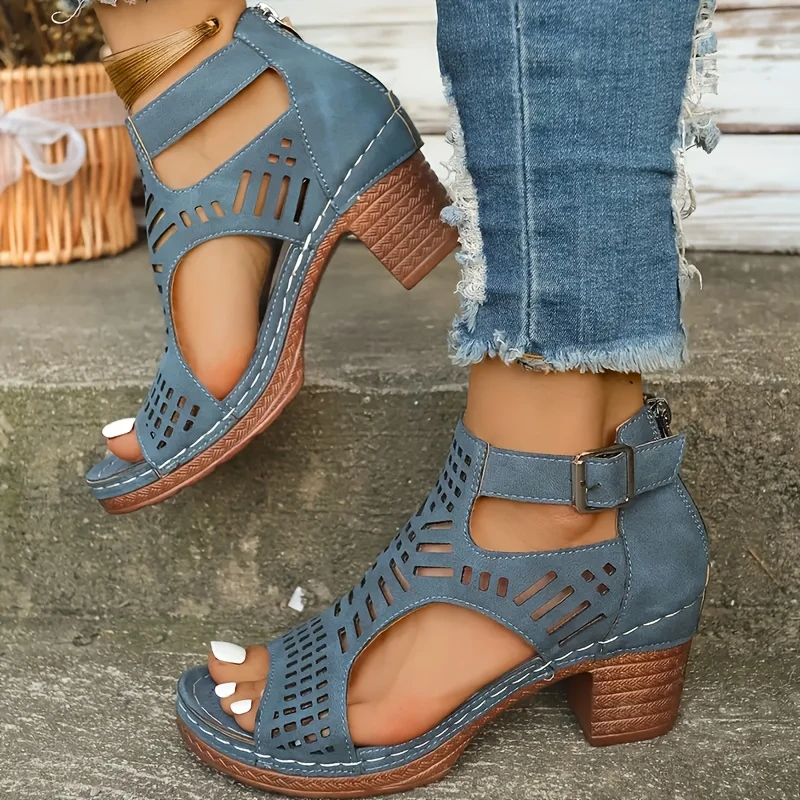 🔥Last Day Promotion 70% OFF🔥2025 Summer Women's Casual Open Toe Thick Sole High Heels