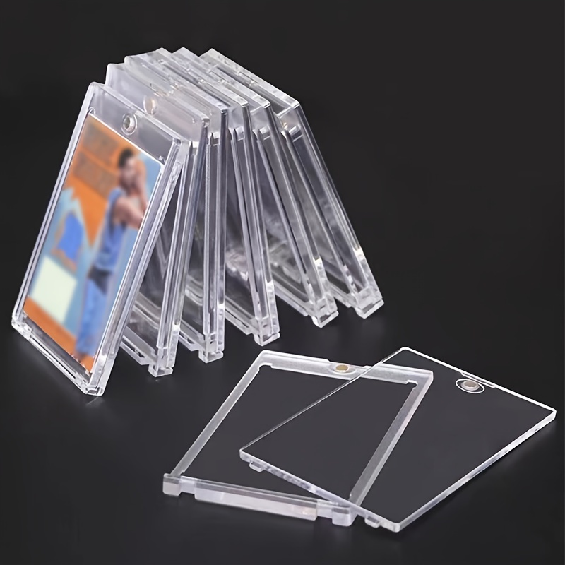 

5pcs Magnetic Card Sleeves, 35pt 55pt Card Transparent Protectors, Card Holders
