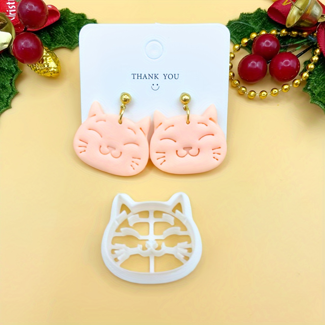 

Cat Polymer Clay Cutters Set - Christmas Earring For Crafts, Synthetic , No Needed