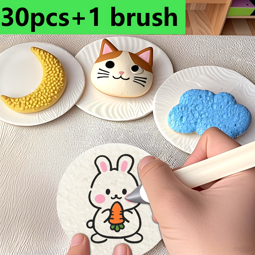 Image of 15/30pcs Diy Foam Textured Painting Paper With Brush - Canvas Suitable For,, S - Creative Paintable Paper For School, Office, Christmas Crafts - Holiday Gift & Educational Art Supplies