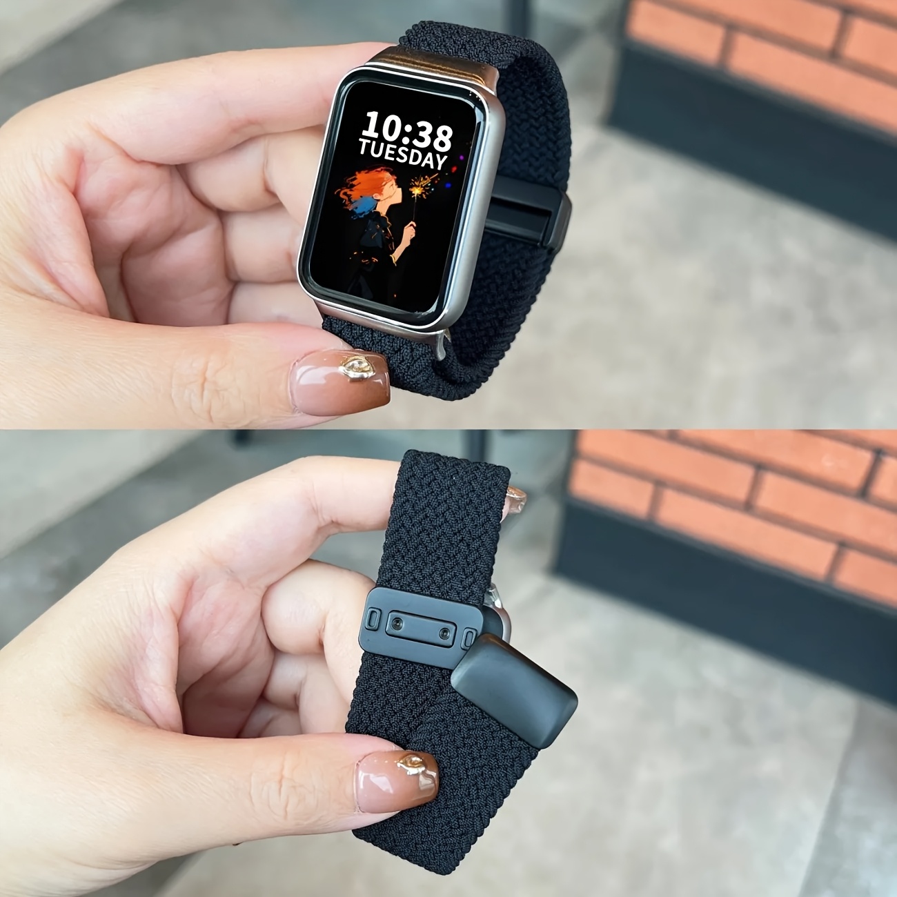 TEMU Correa de reloj compatible con Xiaomi 9 Pro/8 Pro, compatible con smartwatches Xiaomi Redmi 4/5/6, nailon tejido elástico transpirable, banda de