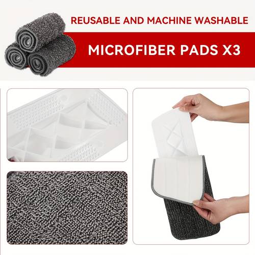1set, Spray Mops Wet Mops For Floor Cleaning - Microfiber Dust Mop With 1/3 Washable Pads, Floor Mop With Sprayer, Wood Floor Mops, Commercial Home Use For Wood Floor Hardwood Laminate Ceramic Tiles, Cleaning Supplies, Cleaning Tool