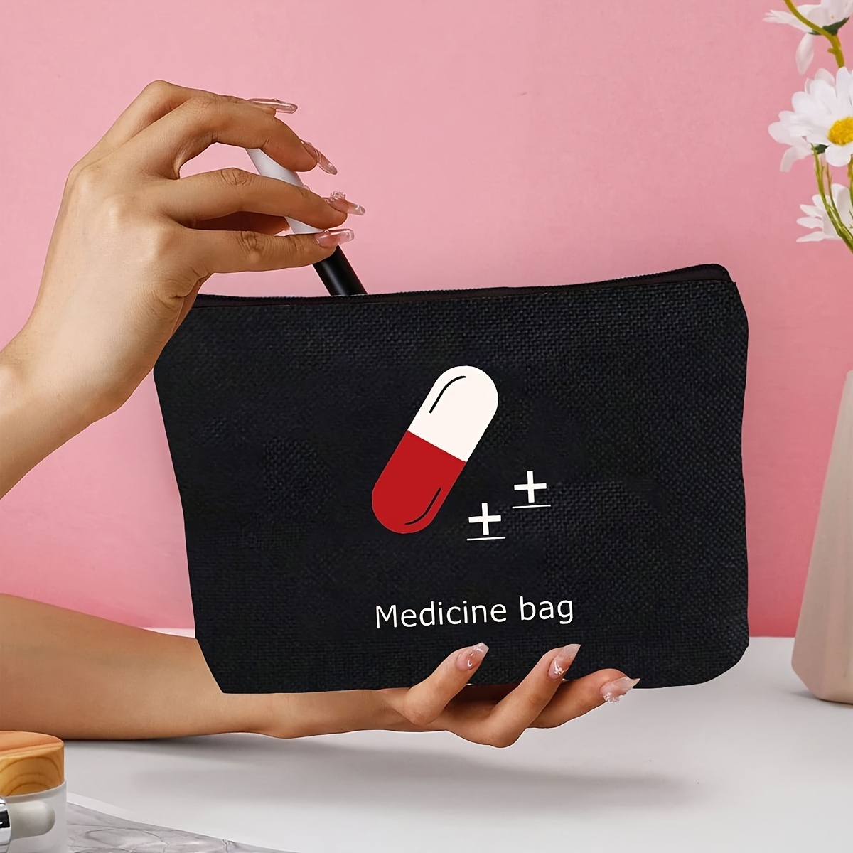 

Portable Medicine Bag: Stylish And Compact For Travel And Use