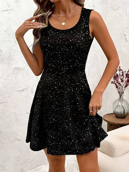 2026 new womens spring summer autumn fit golden trimmed dress elegant evening gown sleeveless dress