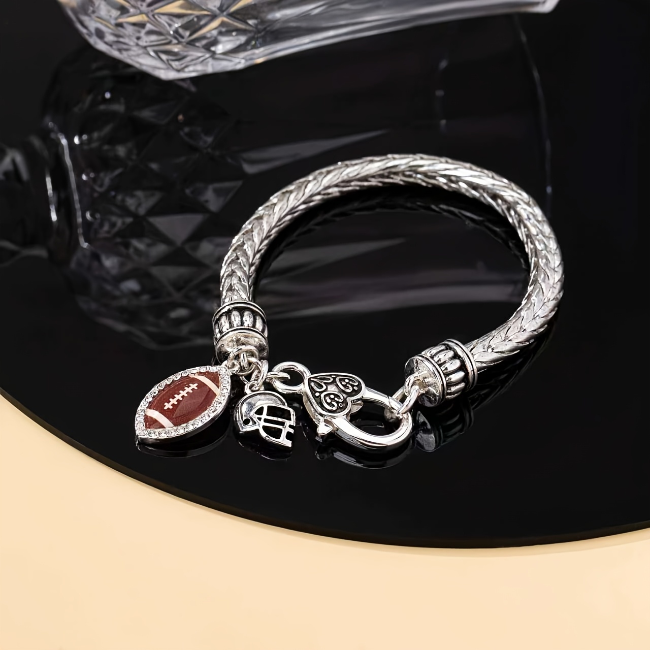 

Fashion Baidafashion Retro Rugby Printed Bracelet