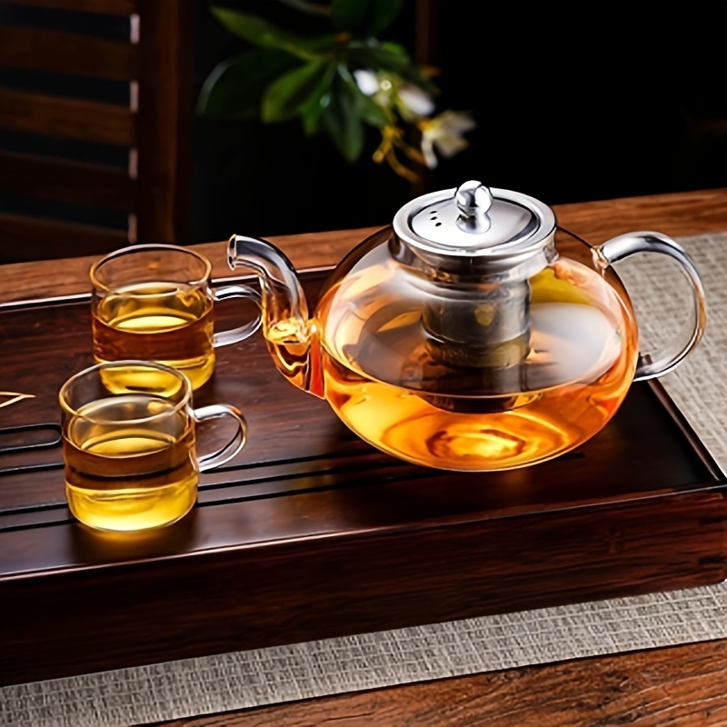 400/800Ml Glass Teapot with Stainless Steel Infuser
