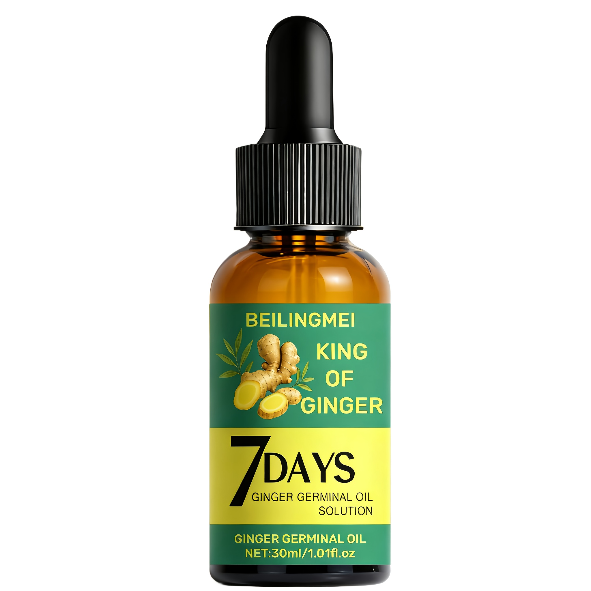 Image of 7-day Ginger Hair Oil - And Formula With Light That Hair, Prevents , Splits, , And Breakage. It Provides Moisture For Healthy And Shiny Hair