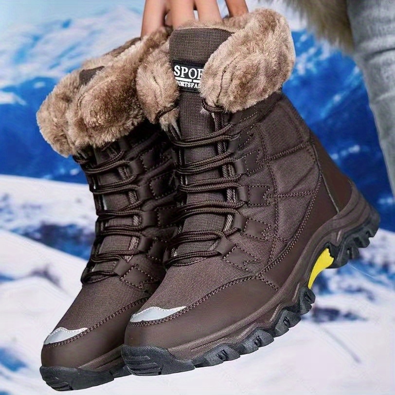 womens warm winter dress boots Women's Snow – Cozy, Non‑Slip Safety – HighTouch Easy to put on and take off Women's Winter Mid-Calf Boots –