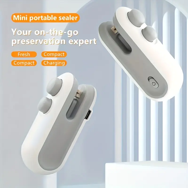 portable hand pressed bag sealer usb charging rechargeable lithium battery 150 mah capacity for home use details 5