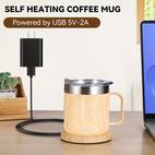 usb powered coffee heater and mug set with 10 hour auto off stainless steel ideal for office use no battery required christmas halloween thanksgiving coffee bar accessories travel mug with lid and handle travel mug with spout travel mug spout mug with lid mug warmer tea heater tea warmer cup heater tea little heater mug heater tea heater for brewing jug with heater on candle tea accessory tea pot base tea small heater