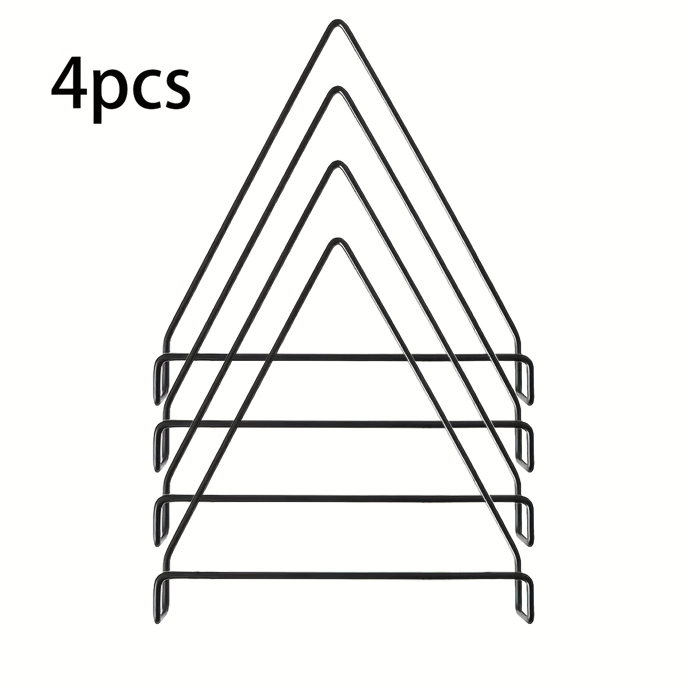 TEMU 2/4pcs Elegant Matte Black Metal Vinyl Record Wall Mount - Stylish Storage , Ideal For Music Enthusiasts, Perfect Living Room Decoration, With