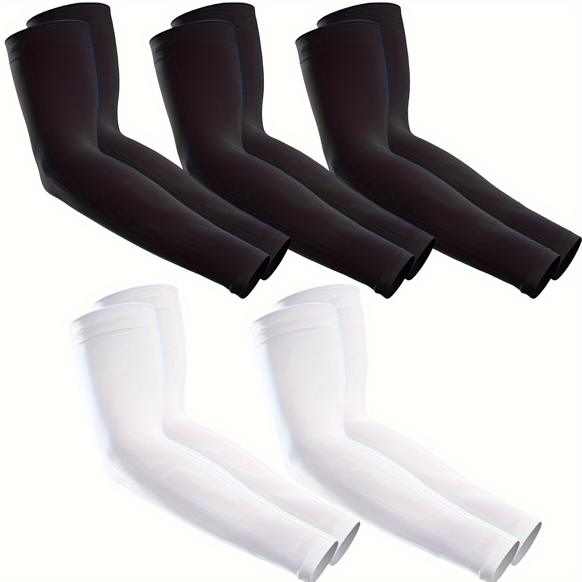 5 Pairs Cooling Compression Arm Sleeve - Office And Leisure Essential Arm Sleeves For Men And Women, Stretch For Outdoor Workouts
