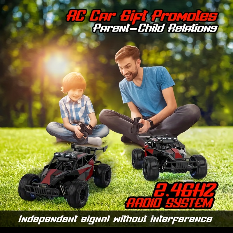 All-terrain Monster Truck, A Remote-controlled All-terrain Vehicle, Is Equipped with Two Rechargeable Batteries And Colorful Lights, And Can Reach A Speed Of 30 Kilometers Per Hour., Best for Christmas