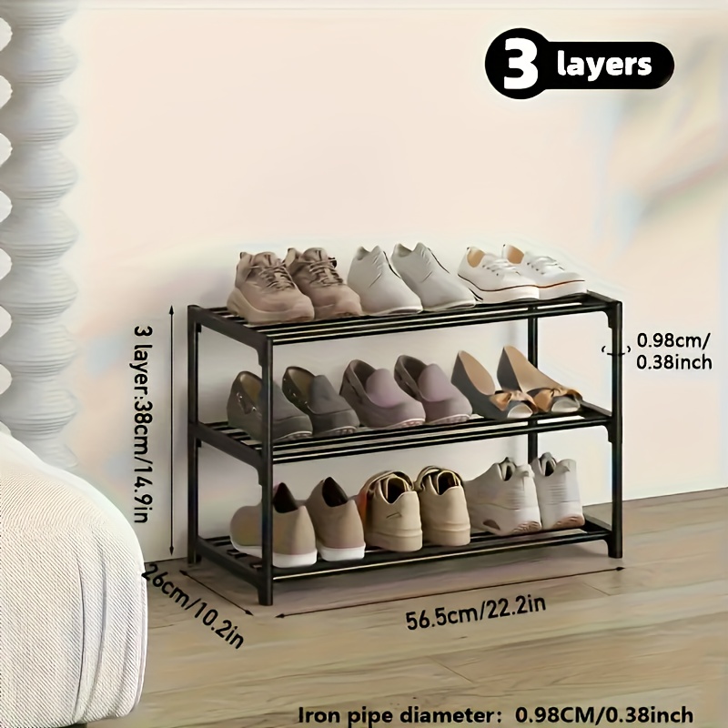 E-shop einfaches, mehrschichtiges Schuhregal, langlebiges Schuhaufbewahrungsregal, einfach aufzubauender Schuh- Stiefel-Organizer, geeignet für
