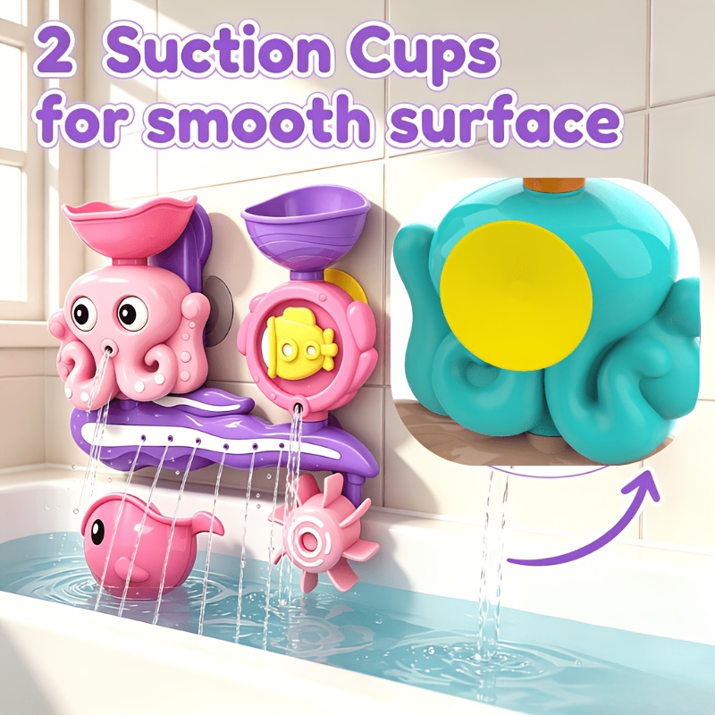 2pcs Fun Octopus Interactive Bath Toys for Kids