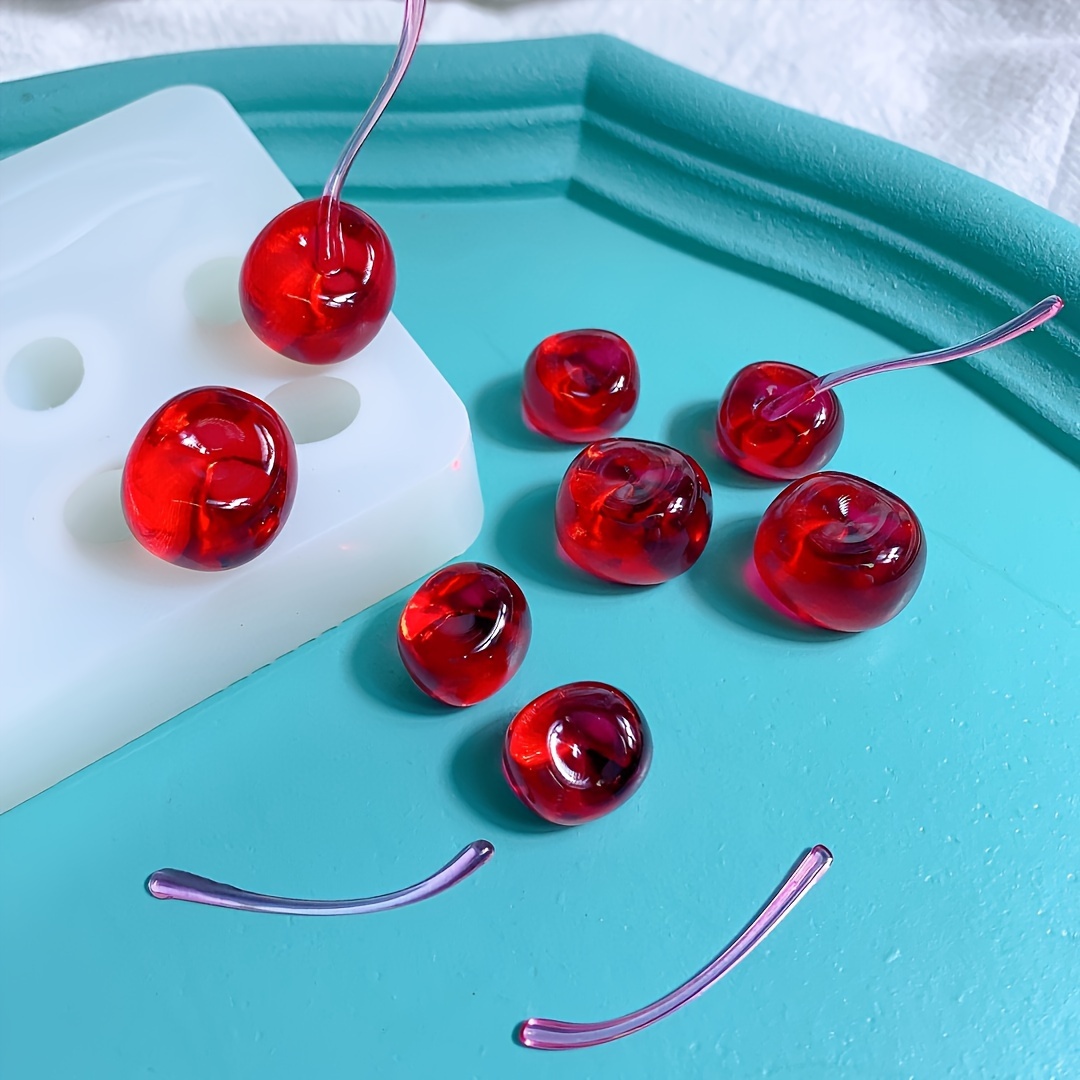 

1pc Fruit Cherry Cherries Strawberry Pendant Silicone Mold Fontant Pastry Cake Baking Mold Cake Decorating Tool Diy Jewelry Making Products