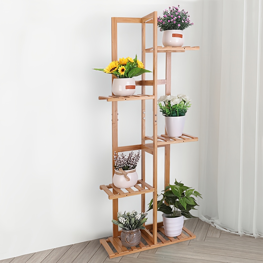 Plant Stand Indoor: 6 Pot Plant Holder Shelf Tall Flower Plants Display Rack Stable For Indoor Outdoor Patio Corner