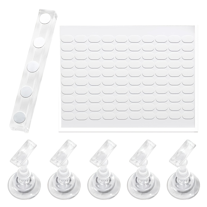 E-shop Nageldesign-Übungs-Präsentationsständer – DIY-Salon-Übungswerkzeuge Zubehör, 1 Basis mit 5 Nagelformen doppelseitigem Klebeband,