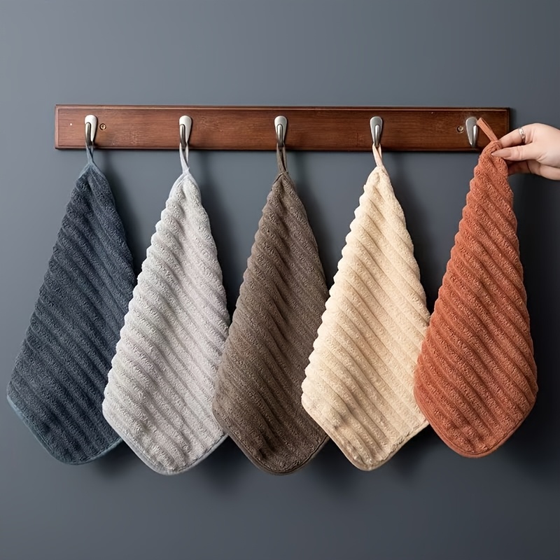 E-shop 5-teiliges Luxus-Handtuch-Set aus weichem Material – Super saugfähiges, schnelltrocknendes Handtuch – Multifunktional 11,8 x 11,8 Zoll für