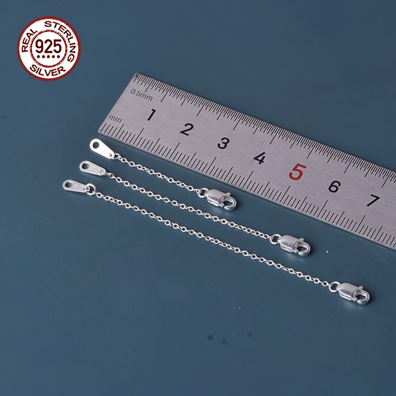 S925 Sterling Silver Jewelry Extender Chain with Clasp