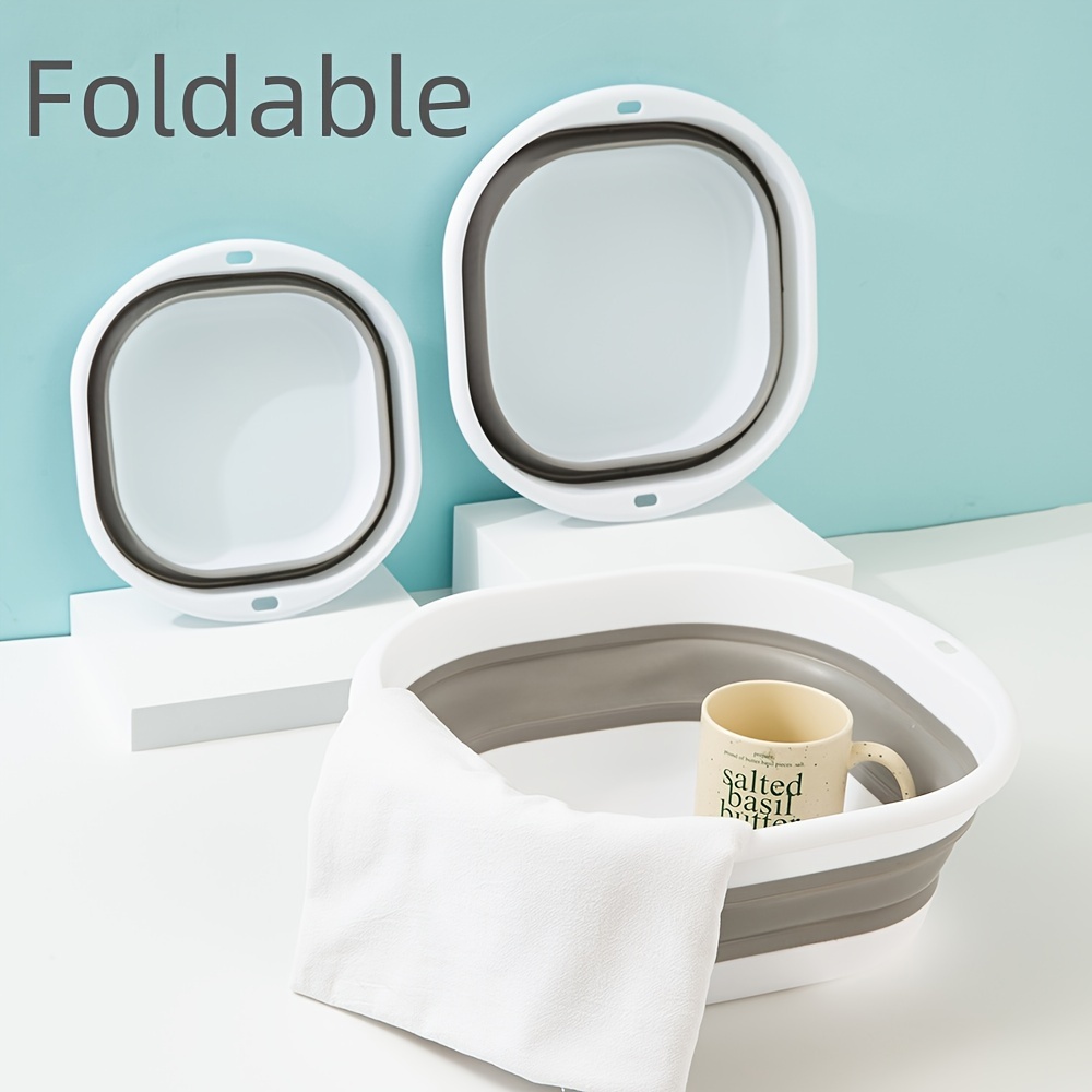 

Portable Folding Basin - Durable Plastic, Ideal For Laundry & Bathing, Perfect For Outdoor Travel & Home Use