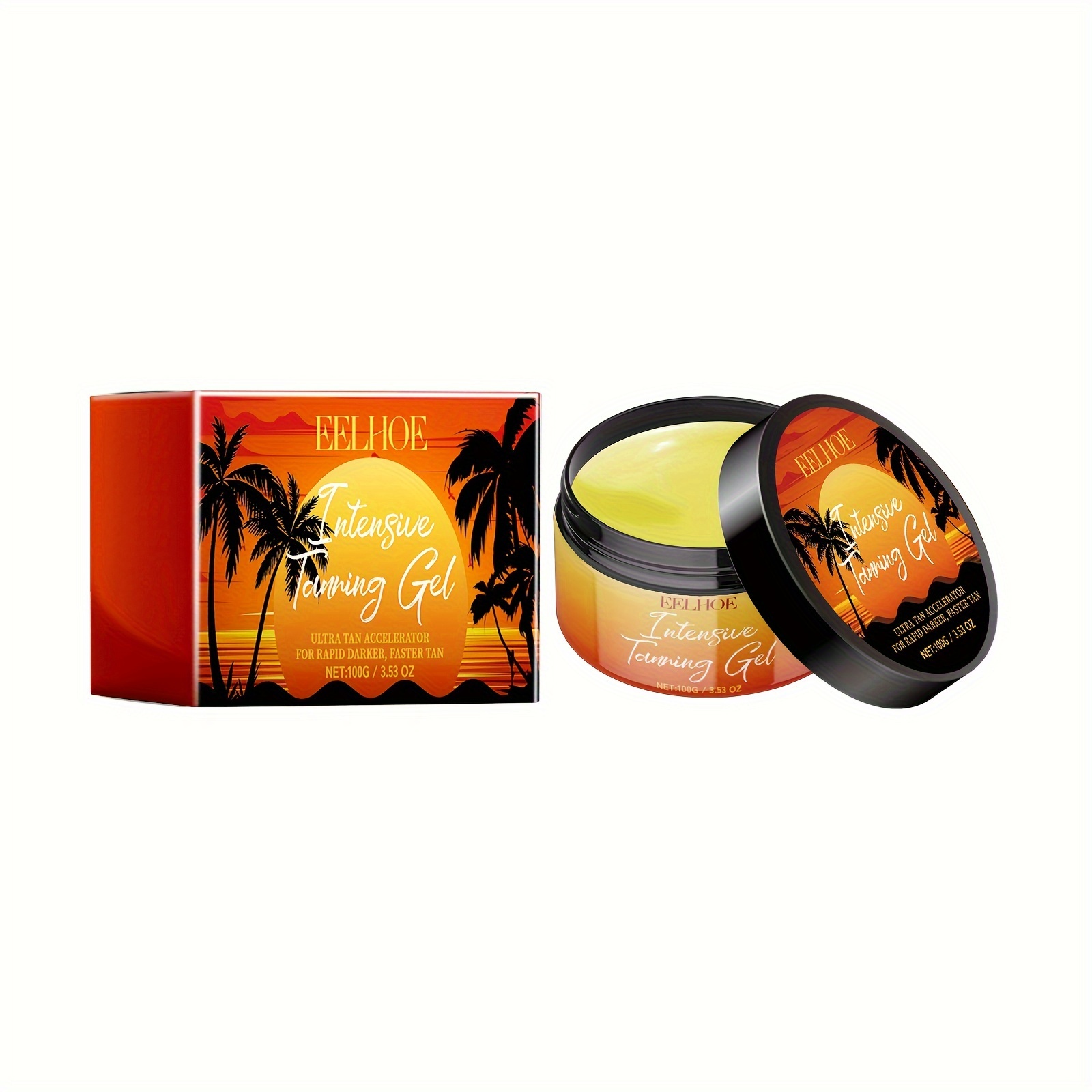 

Intensive Tanning Gel, 100g, Quick Sun-kissed Bronze Look, Natural And Refreshing Moisturization, Suitable For Summer Beach Use On Arms, Underarms, Back, Face, Legs, And Feet