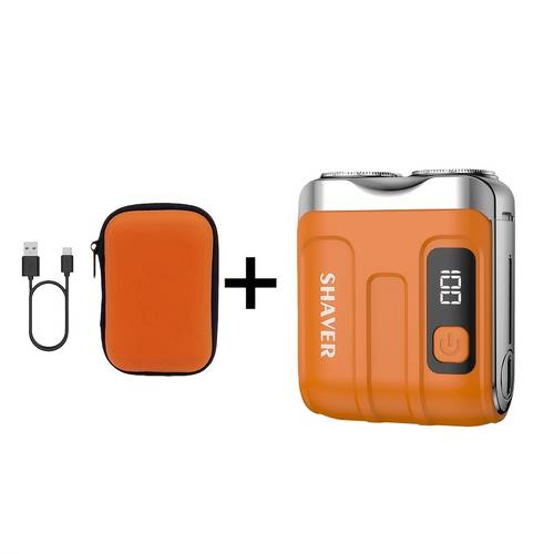 verbeterde digitale display zwevende mesjes heren scheerapparaat, compact en draagbaar, wordt geleverd met een opberg lederen etui