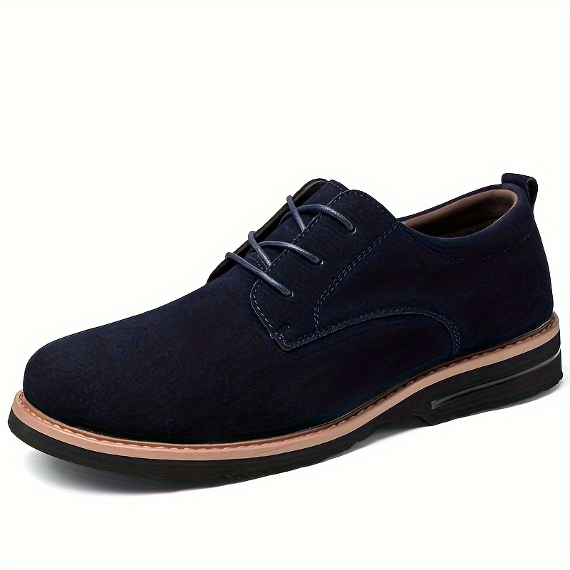 Plus Size Men's Vintage Elegant Business Style Formal Shoes, Comfy Non Slip Lace Up Rubber Sole Dress Shoes, Men's Footwear