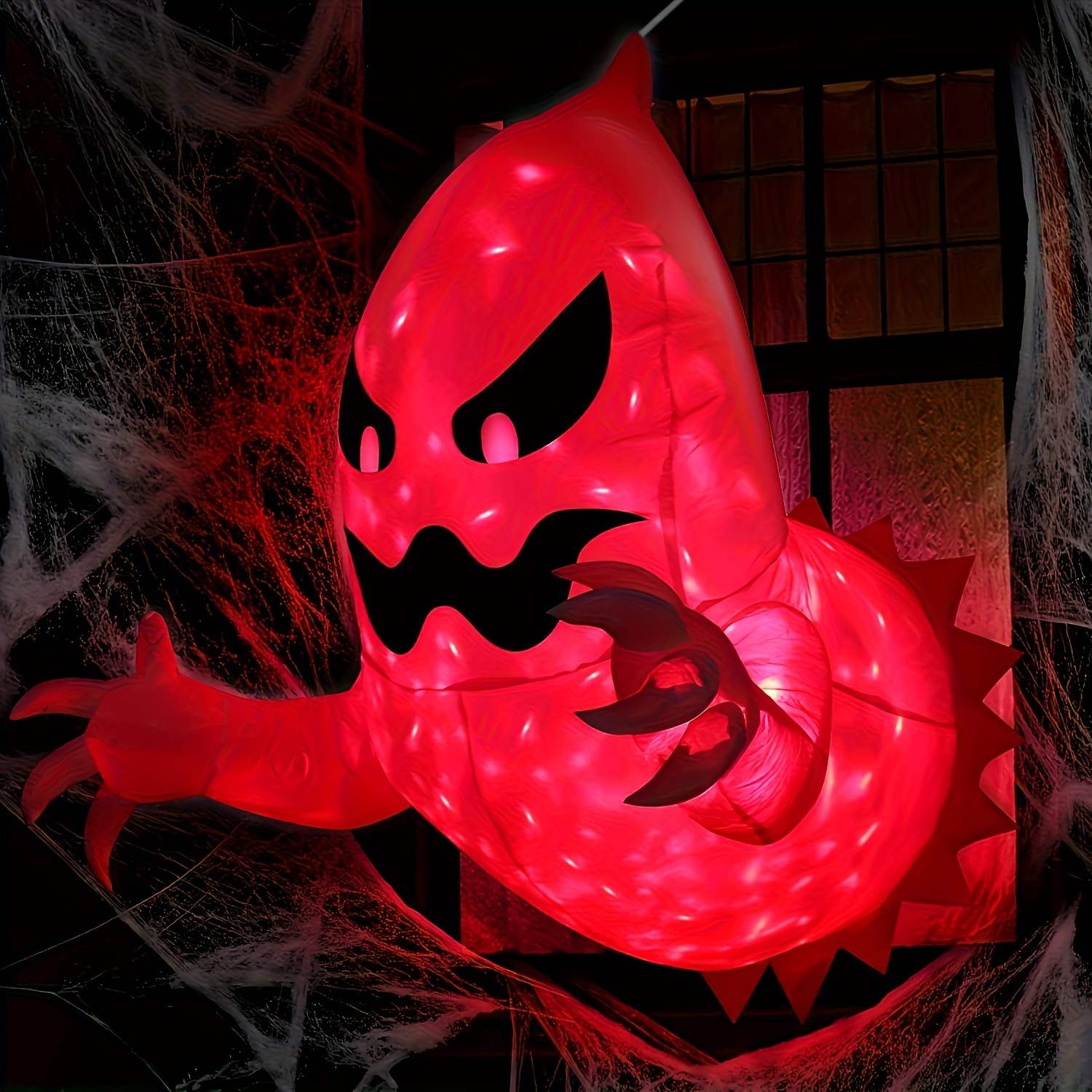 

1pc, Spooky Inflatable Decoration For - Perfect For Outdoor And Indoor Parties - Includes Blower And String Lights (batteries Not Included)