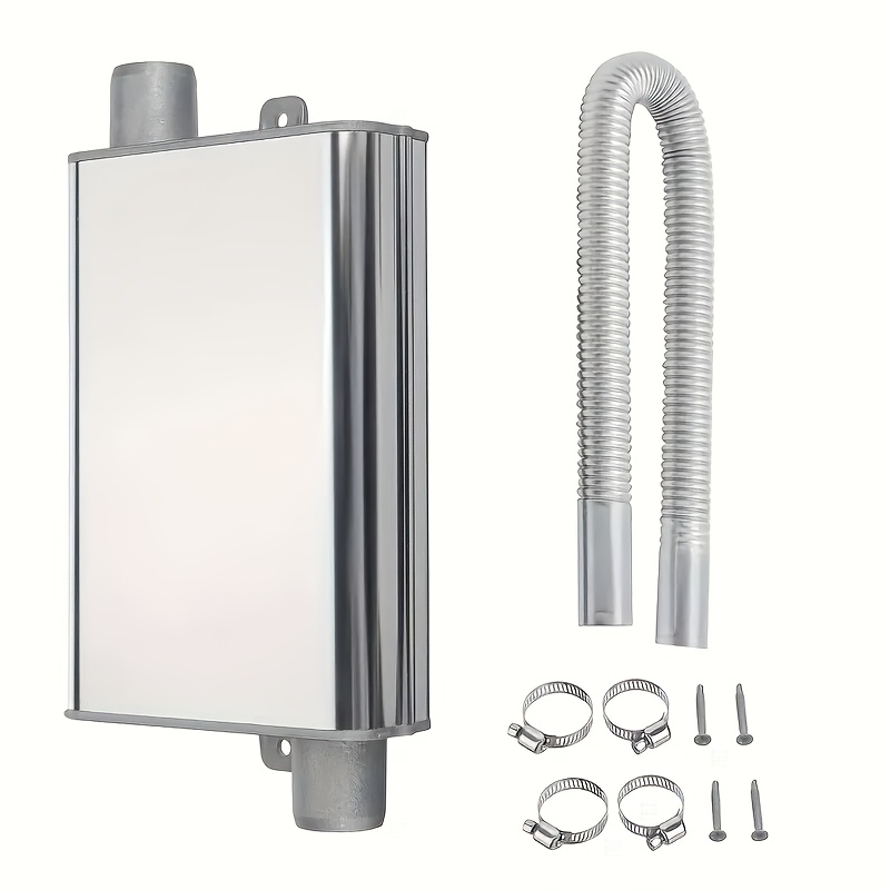 TEMU Heater Exhaust Pipe & Muffler, Parking Heater Stainless Steel Exhaust Extension Kit (23.62inch)