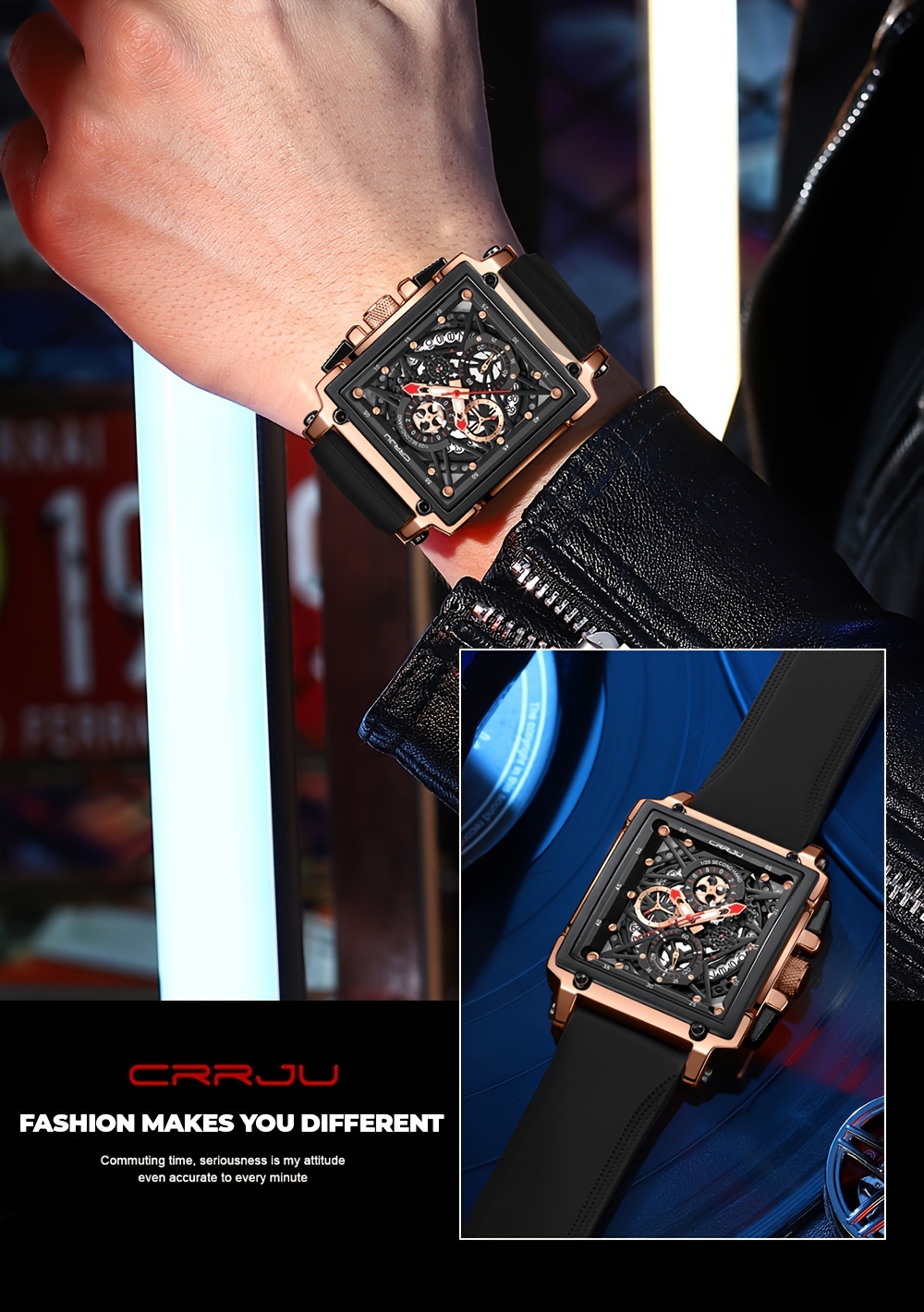 unisex watch light   multifunctional   silicone strap sports details 9