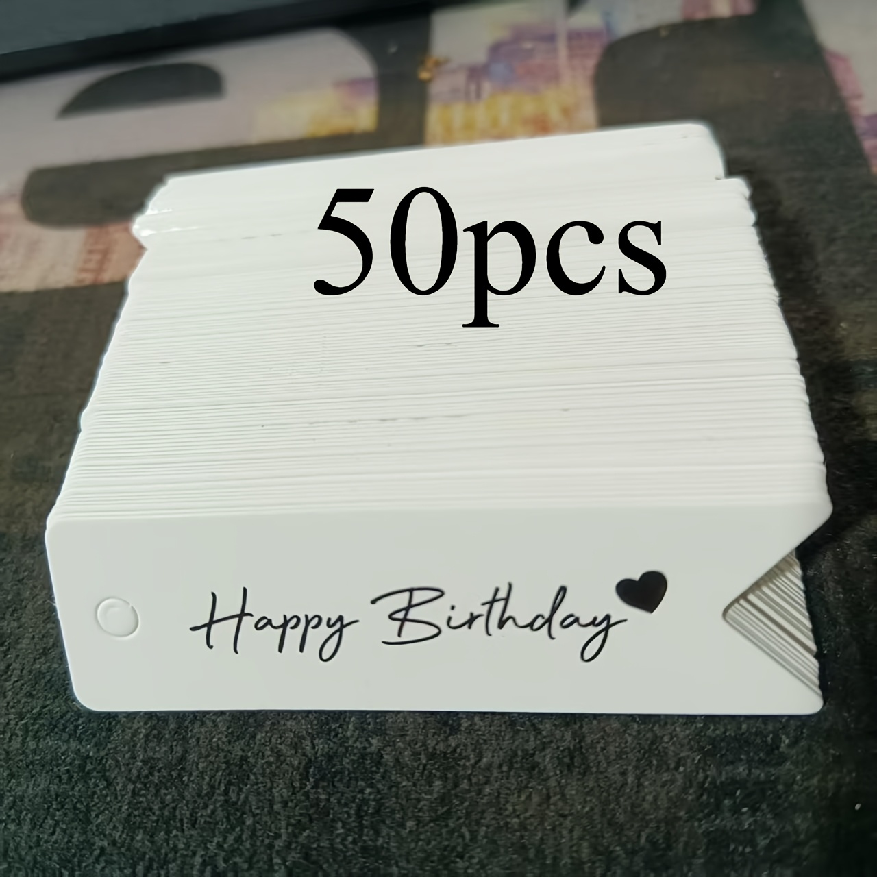50pcs/100pcs Heart Pattern Paper Gift Tags For Birthdays, Weddings & Crafts - Versatile Hanging Greeting Cards For Any Recipient
