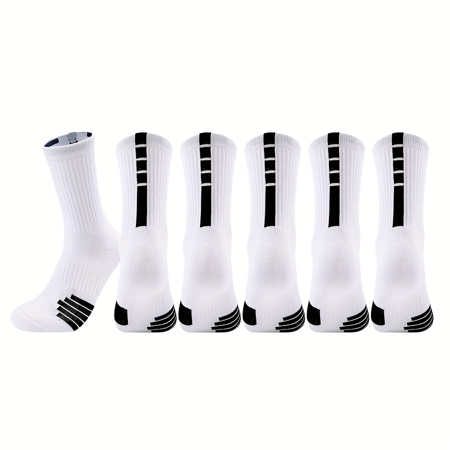 Image of 2/6/15/24/50pairs Men And Women Football Basketball Baseball Cycling Running Skateboard Tennis Exercise Athletic Socks Towel Bottom Terry Protection Socks
