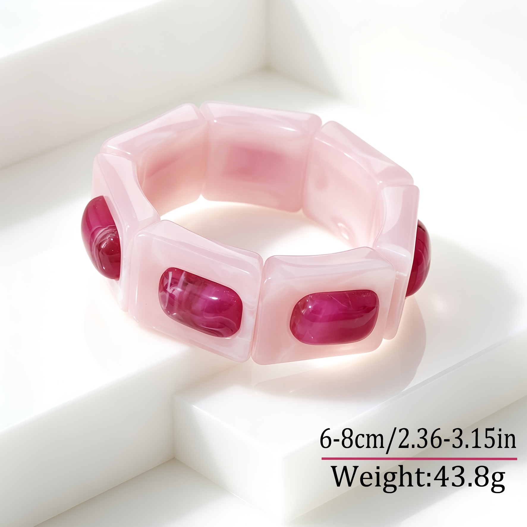 Classic Block Bracelet, Multi-Element Spliced Design, Versatile