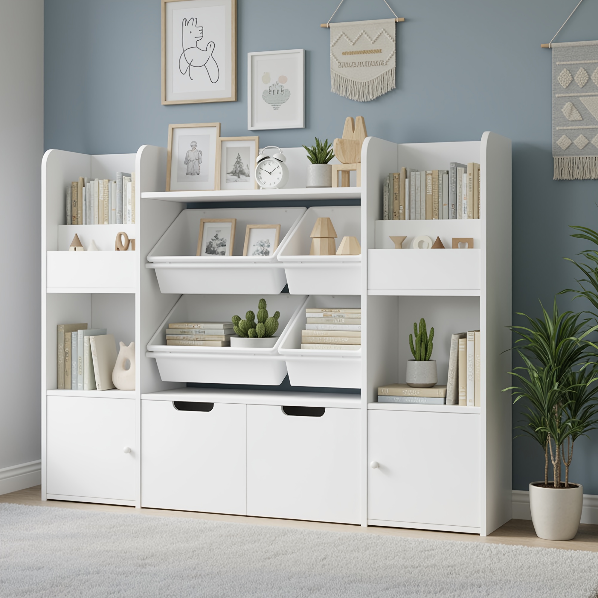 TEMU Kealive Chest Of Drawers, Bookshelf, Bookcase Shelves, Wooden Storage Book Rack, Book Shelves Units Organizer Cabinet Book Display Shelves For