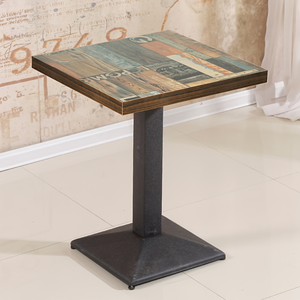Wood And Metal Square Bistro Table - Vivolilv - Dining Room Table Measuring 60x60x75cm - Square Dining Table