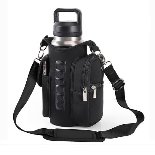 item picture tote bag unisex magnetic fitness bag zipper pocket convenient organization adjustable shoulder strap suitable for cards keys wallet and other small items