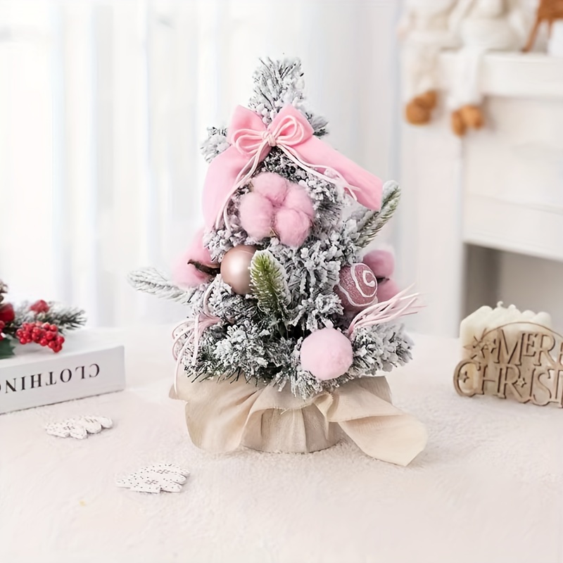 2024 New Christmas Tree Christmas Flocking Mini Christmas Mall Window Decoration Ornaments Artificial Cedar Christmas Decorations Christmas Gifts Christmas Tree Ornaments