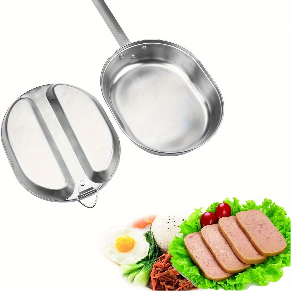 304 stainless     with handle for outdoor use   individual soldier   camping cookware set