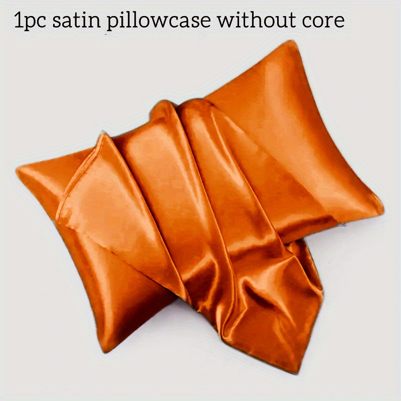 TEMU 1pc Soft Comfortable Satin Pillowcase - Envelope Closure - Skin And Hair Friendly