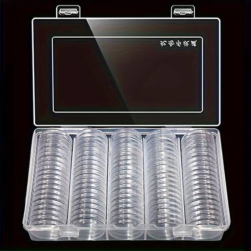 set of 6 with 600pcs for storing australian featuring clear plastic capsules and an album for collection