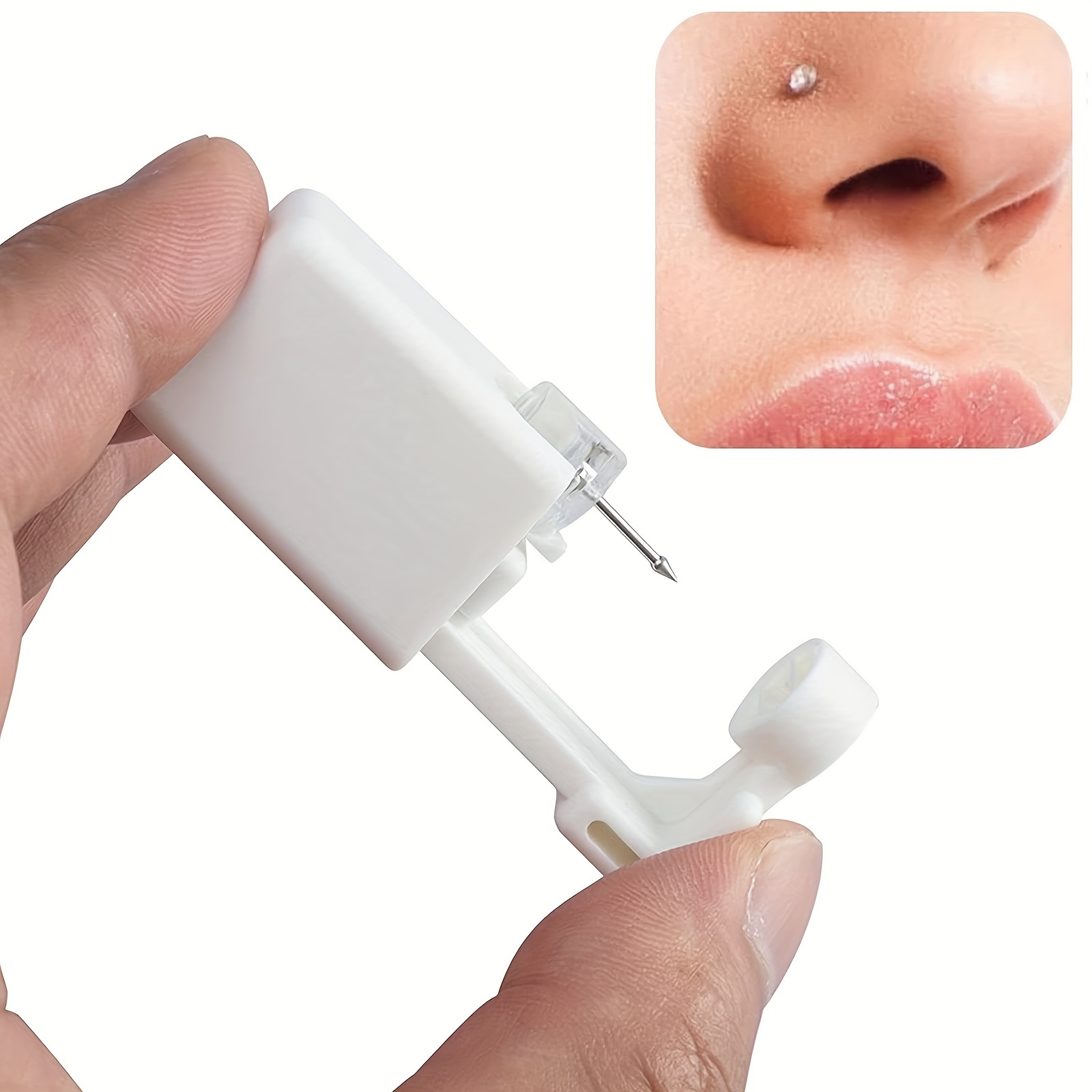 nose piercing kit 4 pack self nose piercing gun disposable safety nose piercing kit with nose rings stud nose piercings gun kit tool details 1