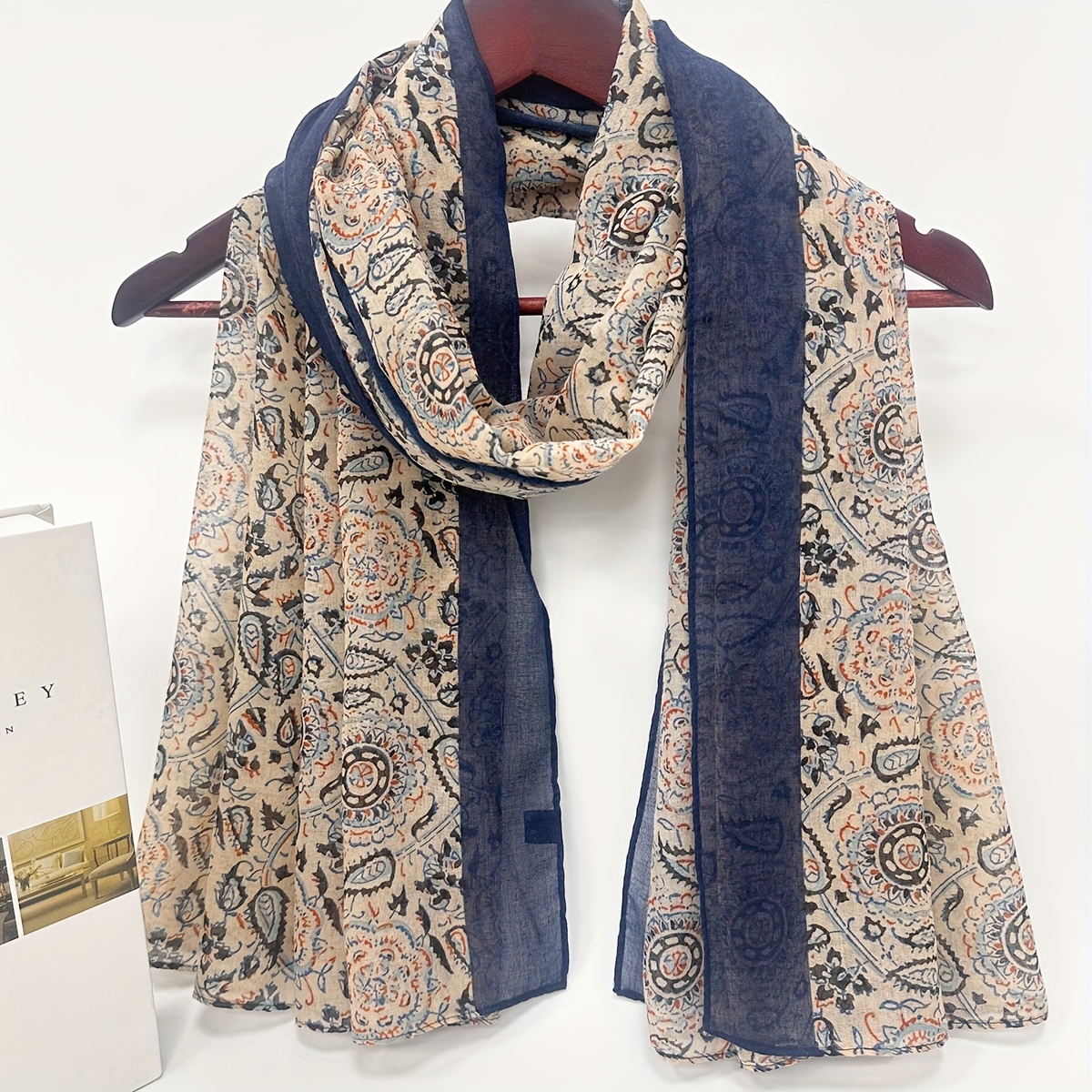 1pc Scarf Women's Macadamia Print Long Turban