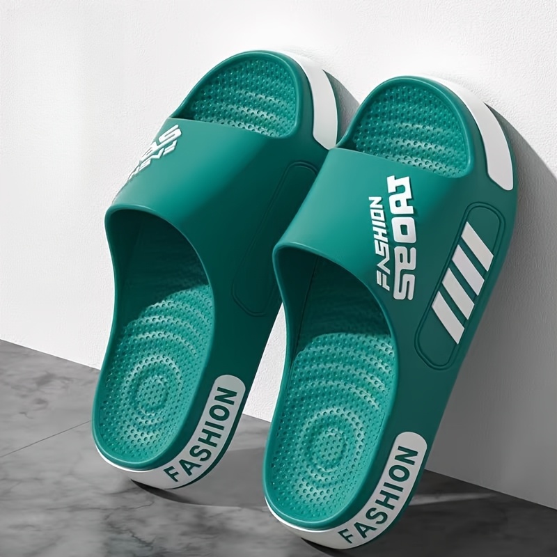mens summer fashion massage slides non slip textured design eva material breathable open toe slippers for home outdoor and beach use indoor slippers casual slippers eva slides summer sandals Product details 7