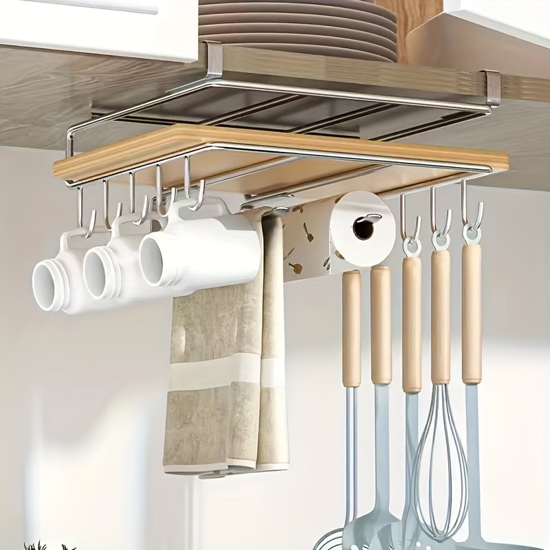 TEMU -free Stainless Steel Inverted Cup Kitchenware Rag Storage , Shelves