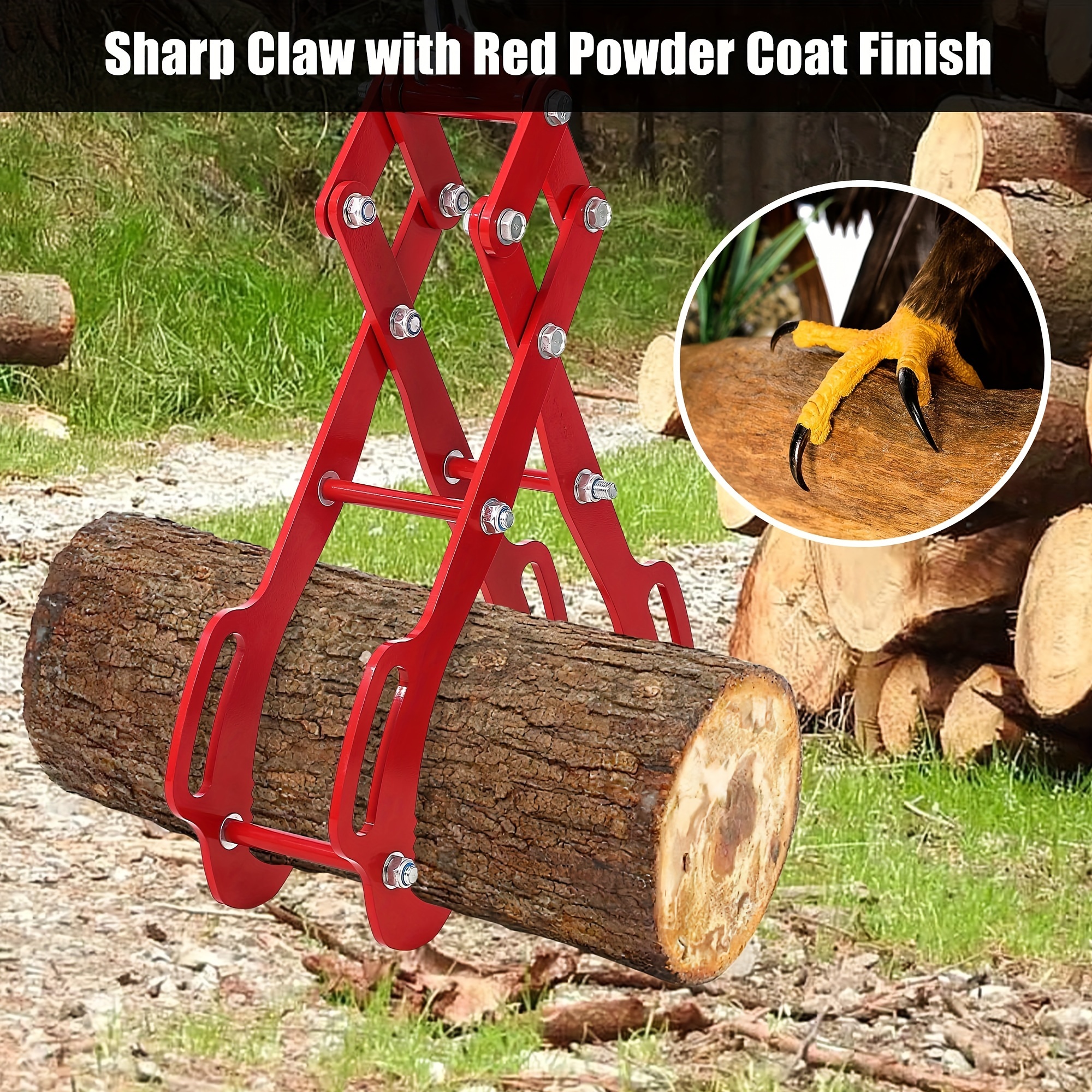 

36 Inch Log Tongs Timber Tongs Lifting Hook Heavy-duty Steel 4 Tree Puller Eagle Design Grip And Multi-model Tools And Equipment