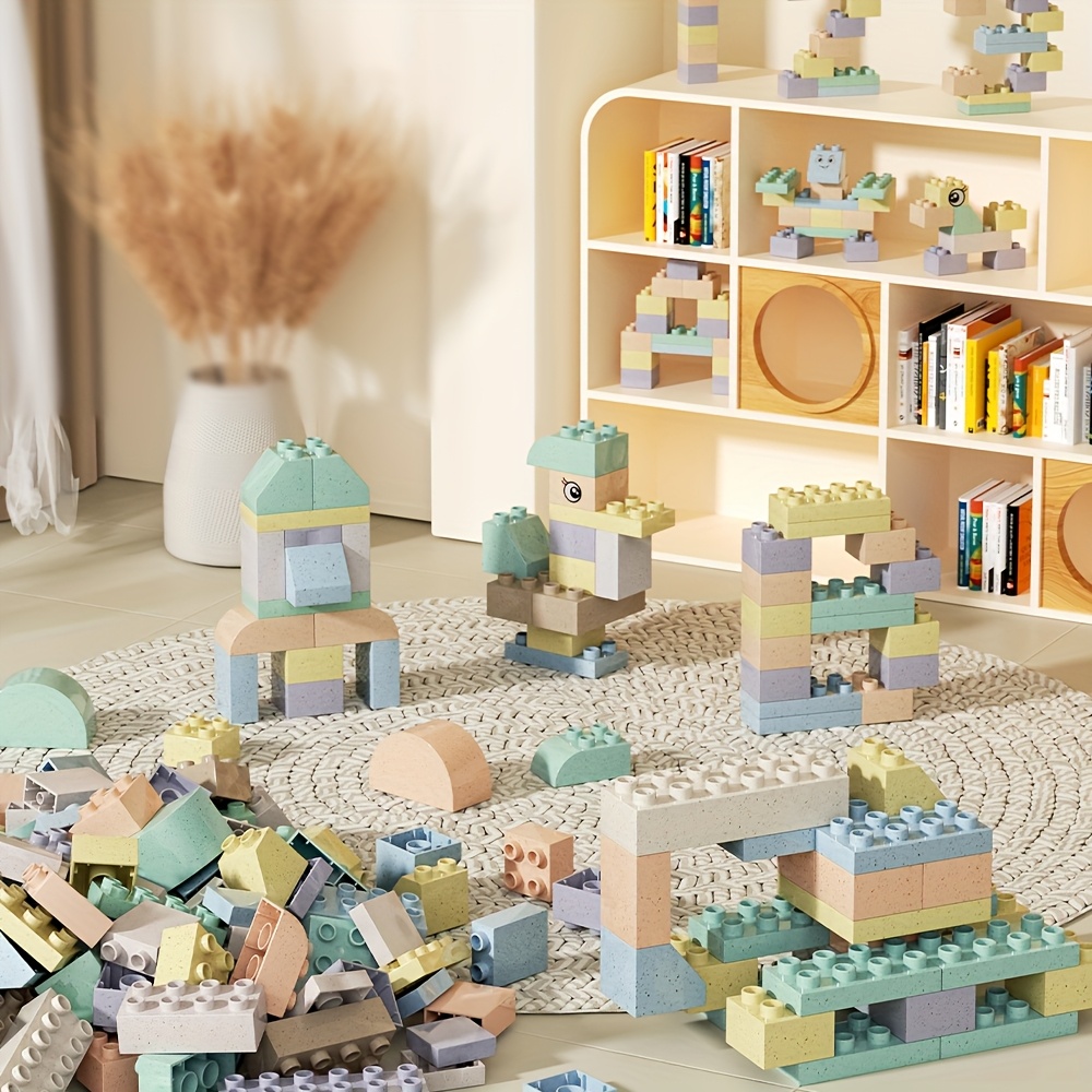 56pcs Colorful Plastic Building Blocks Toy Ideal Holiday Gift