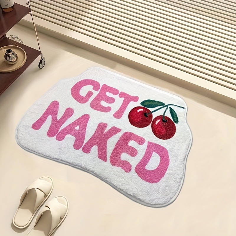 E-shop "GET NAKED" Anti-Rutsch-Matte für Badezimmer, saugfähige und superweiche, flauschige Bodenmatte, geeignet für Dusche, Badezimmererweiterungen,