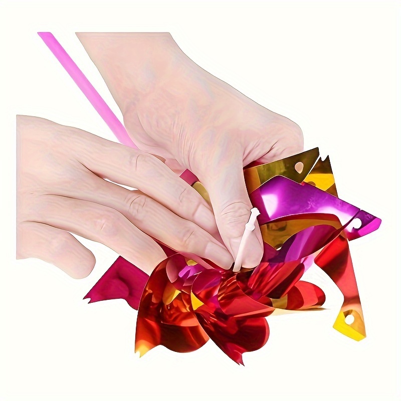 HANABASS 12pièces Moulin à Vent Papier à Décorer Kit De