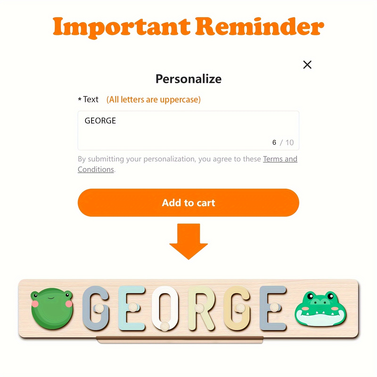 Original Custom Name Puzzle, Interactive Letter Puzzle Toy